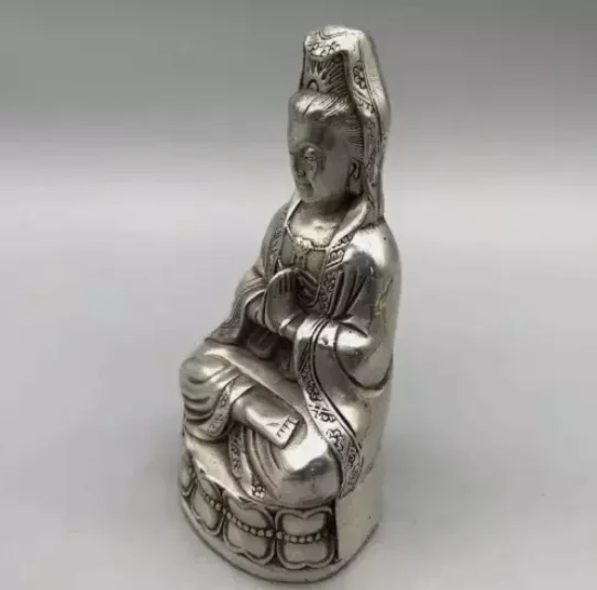 5 0-дюймовая статуя Будды Бодхисаттвы Тибетского Буддизма Paktong Kwan-yin Guanyin