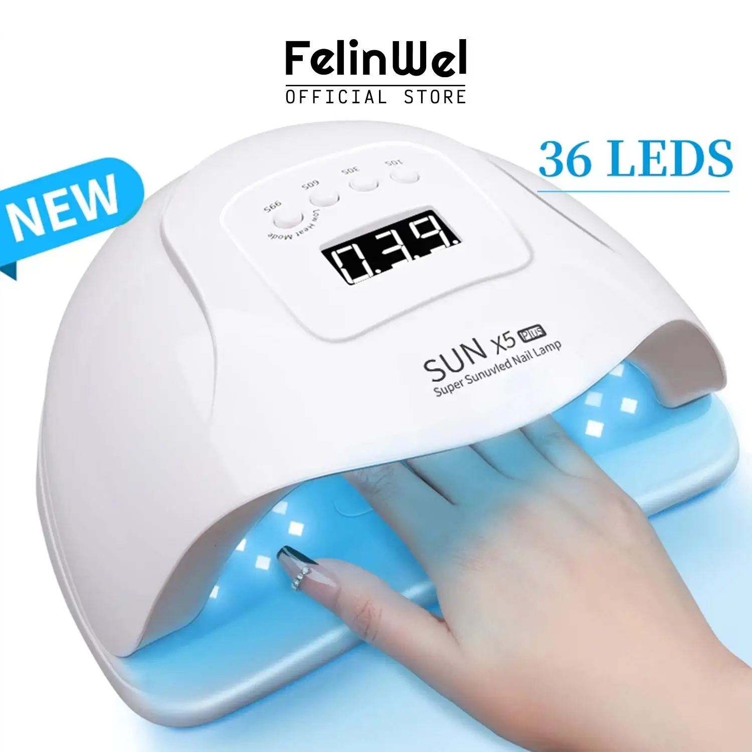 

УФ-лампа для сушки гель-лака для ногтей с датчиком движения