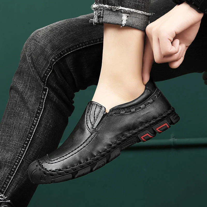 Мужские кожаные туфли 2022, высококачественные дышащие весенне-осенние повседневные туфли, уличные Нескользящие мужские кроссовки от AliExpress RU&CIS NEW