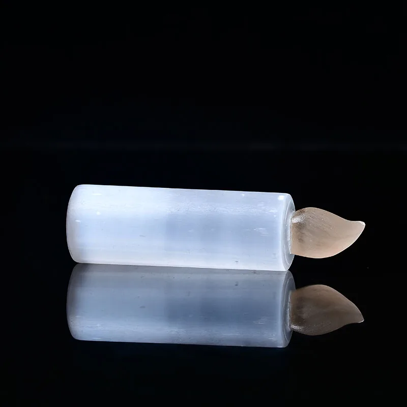 1 шт. натуральная белая свеча селенит палочка лечебный кристалл ручная резка