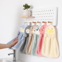 cute bathroom hand towel kitchen towel toddler hand towel with hanging ring microfiber absorbent quick dry towel home