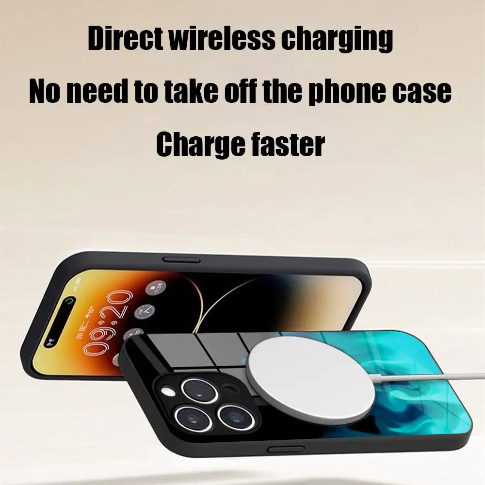 Чехол для телефона с пламенным узором новинка 2024 закаленное стекло IPhone 16 15 Pro Max 14