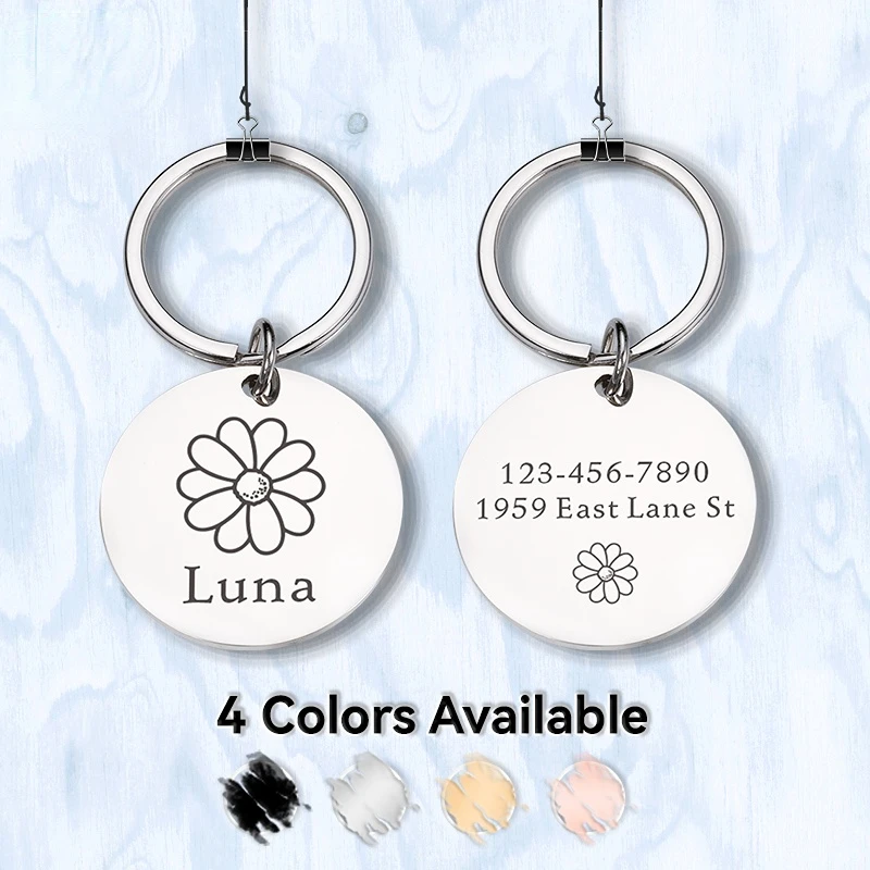 

Anti-lost Name Collars Tag Personalized Cat Name Tags Pet Cats Free Engraving Collar Kitten Cats Nameplate Collar Pet Supplies