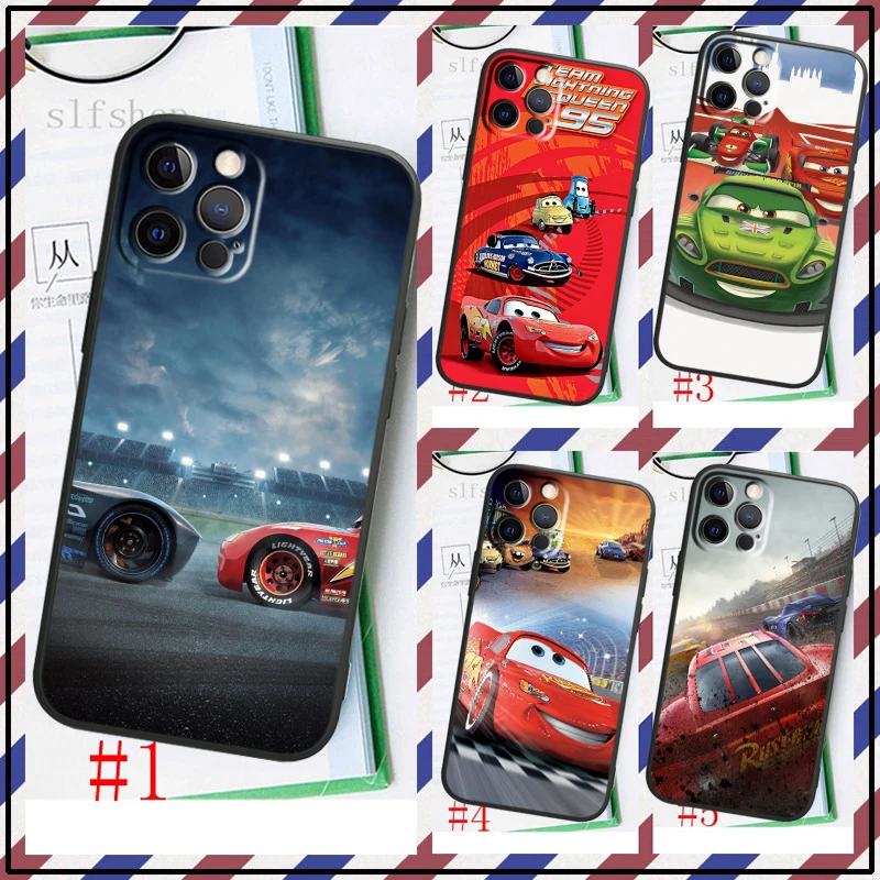 

Lightning McQueen Cars Phone Case For Apple iPhone 14 13 12 11 SE XS XR X 7 8 6 5 mini Plus Pro MAX 2020 Black FUndas TPU