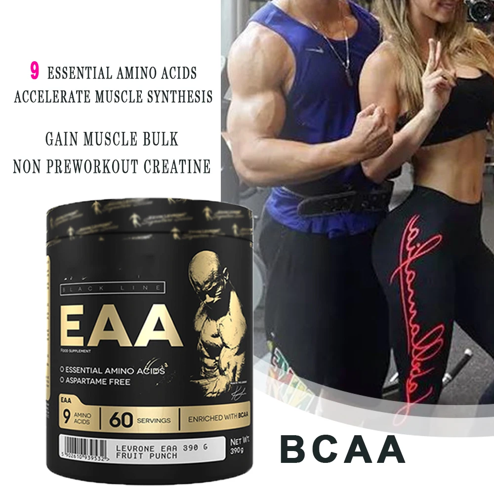 

Black Line EAA BCAA ESSENTIAL AMINO ACIDS Fitness Workout Bulk Promote Muscle Growth Strength And Endurance Recover 390g /can