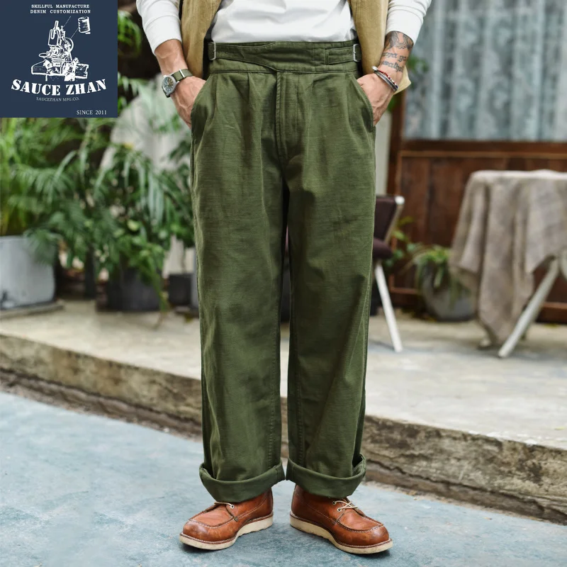 

UK ARMY Gurkha Pants OG-107 Fatigue Pants Classic Military Pants Olive Sateen Wide Leg Pants & Capris Casual Pants