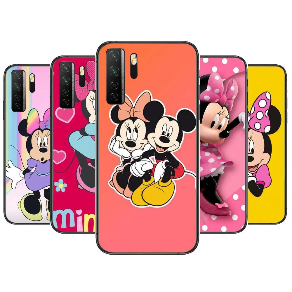 Minnie Black Soft Cover The Pooh For Huawei Nova 8 7 6 SE 5T 7i 5i 5Z 5 4 4E 3 3i 3E 2i Pro Phone Case cases