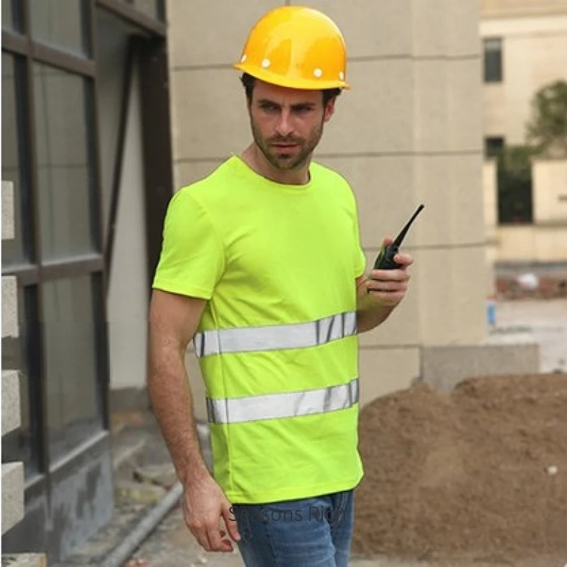 Светоотражающая футболка с высокой видимостью для автомобиля безопасная