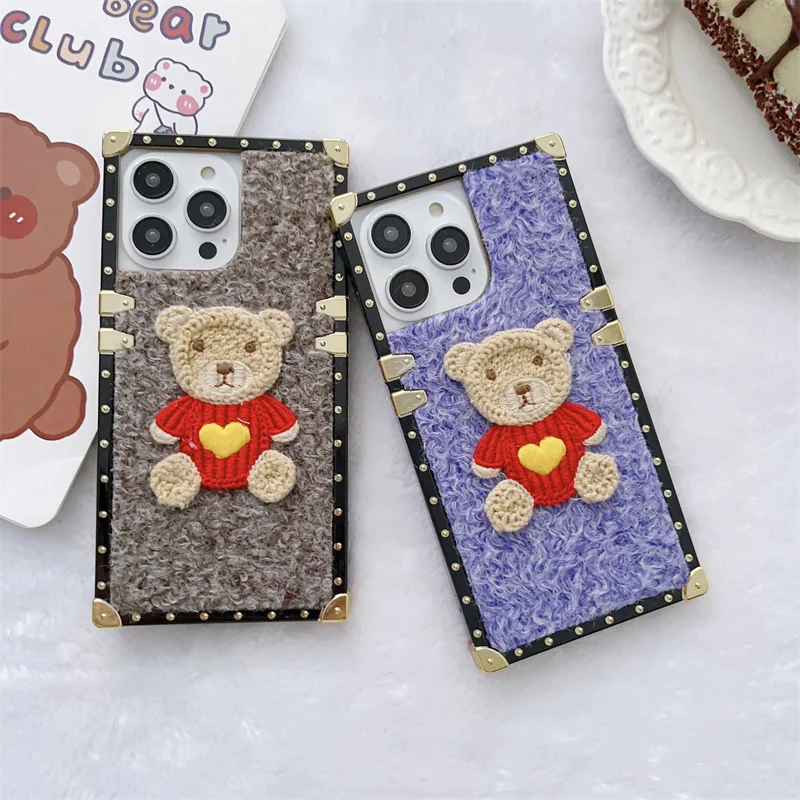 

Fur Bear Case For Samsung A53 5G Coque Galaxy S23 S22 Ultra Cute Lovely Silicone Soft Funda For S20 S21 FE Note20 Ultra 4G Cases