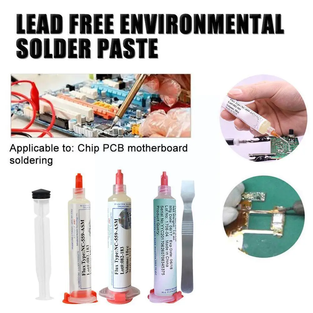 

flux NC-559-ASM BGA PCB No-Clean Solder Paste Welding Advanced Tools Grease Soldering Repair 10cc Oil Flux F5Q4