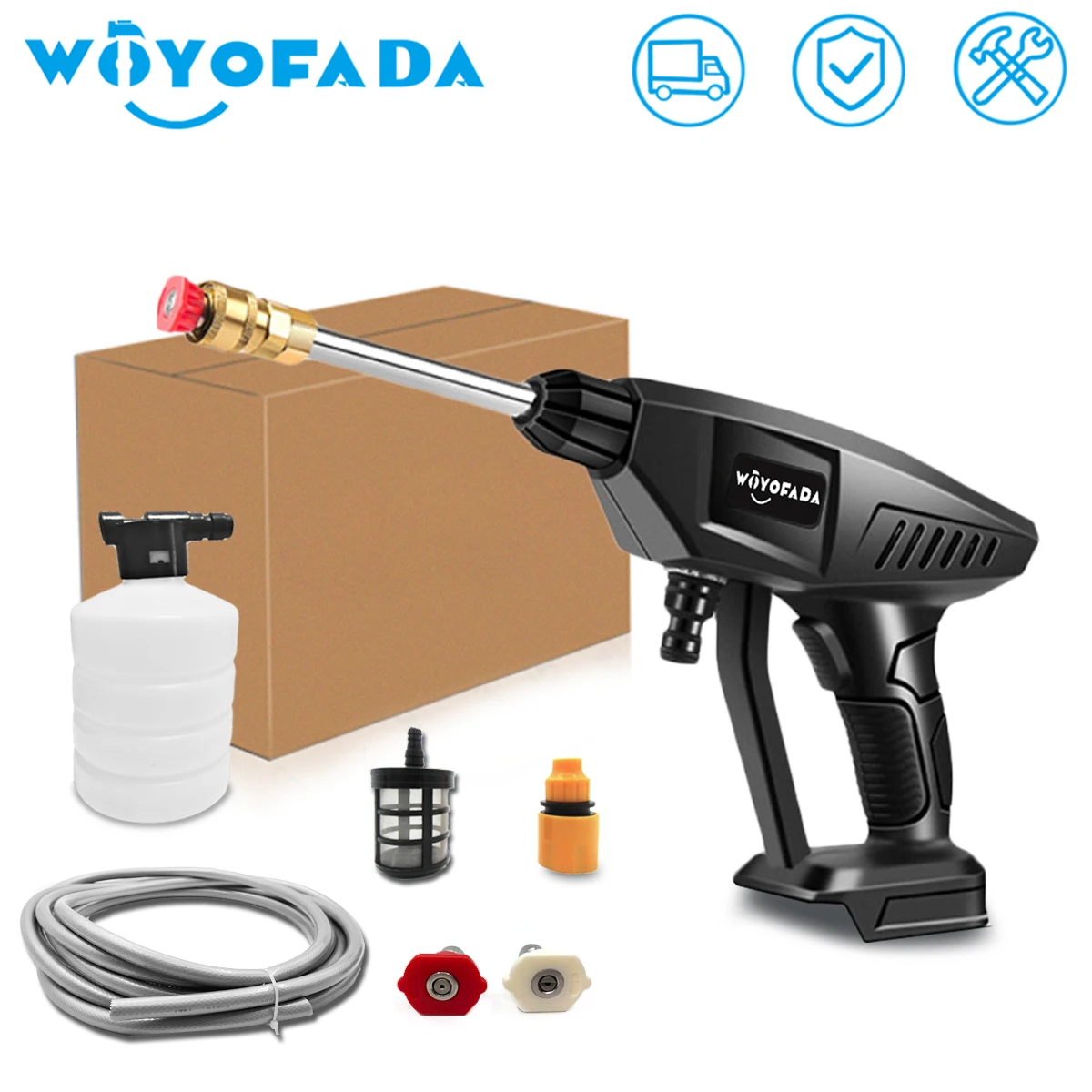 156W Cordless Electric Pressure Washer Power Washing Auto Sp