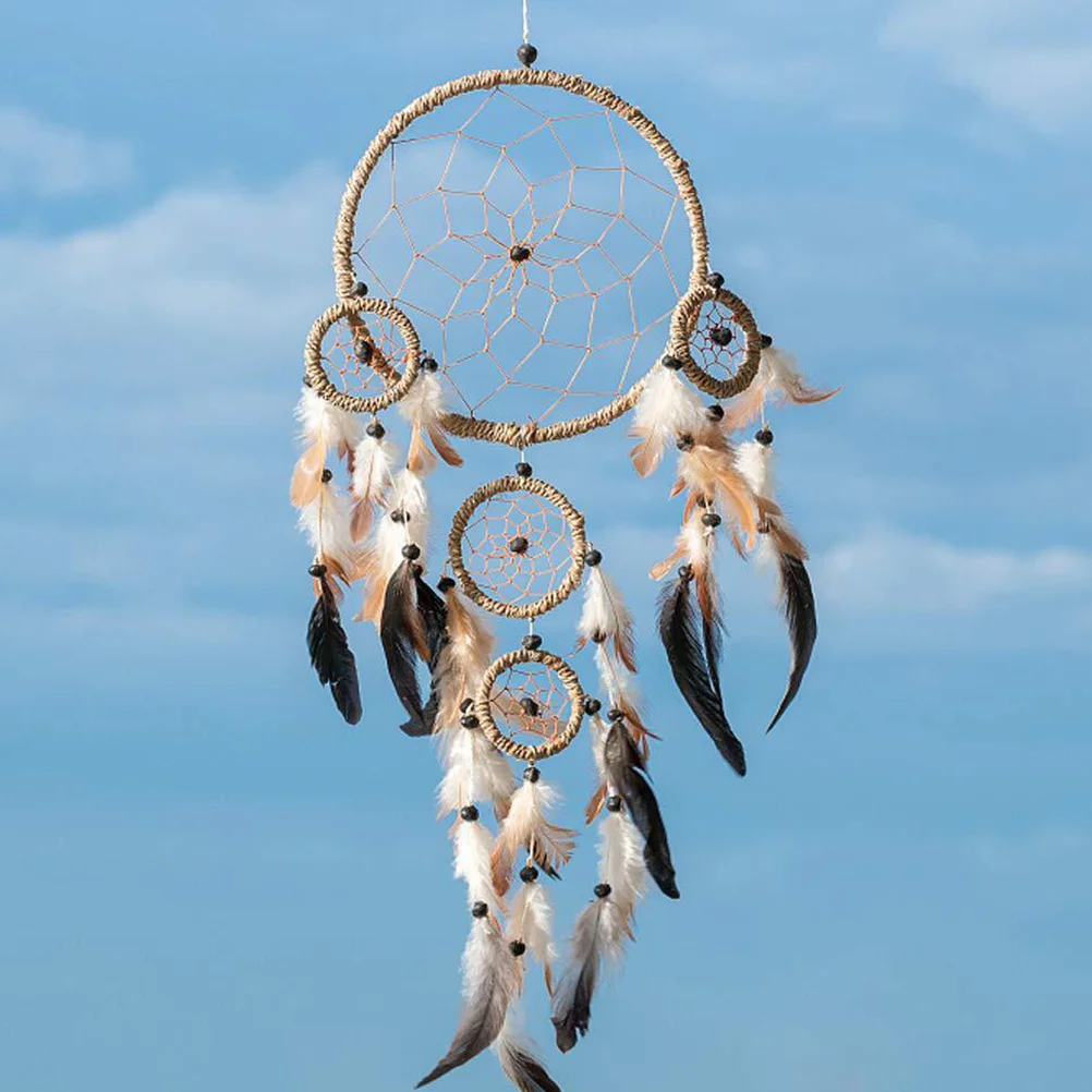 

5 Pcs Moon Dream Catcher Circle Simple Wreath Ring Accessory DIY Tool Dreamcatcher Iron Wedding Hoop