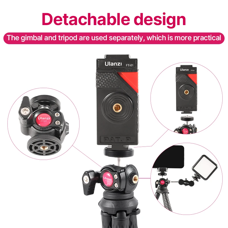 Гибкий мини-штатив-Осьминог ULANZI FT-01 для телефона DSLR Vlog дорожная фотография с