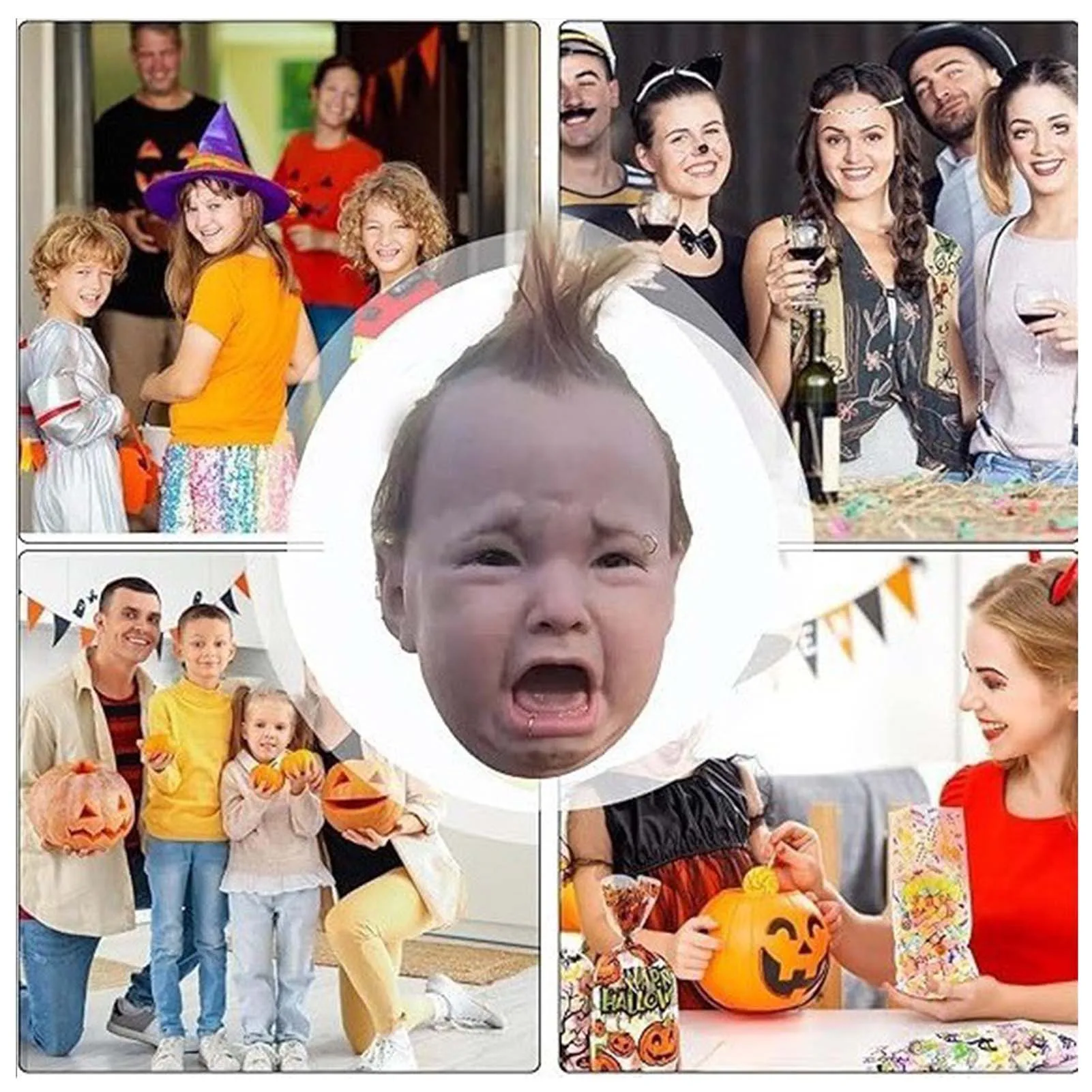 Веселая детская маска для Плача в стиле панк незабываемая Хэллоуина украшения