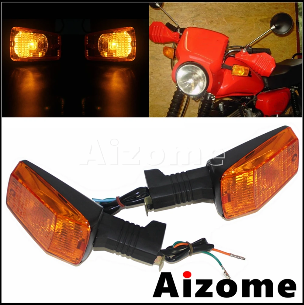2pcs E3 Emark 12V Front Turn Signals Filaments Amber Indicator Flasher Lamp For MZ ETZ 251 Motorcycle Blinker Signal Lights