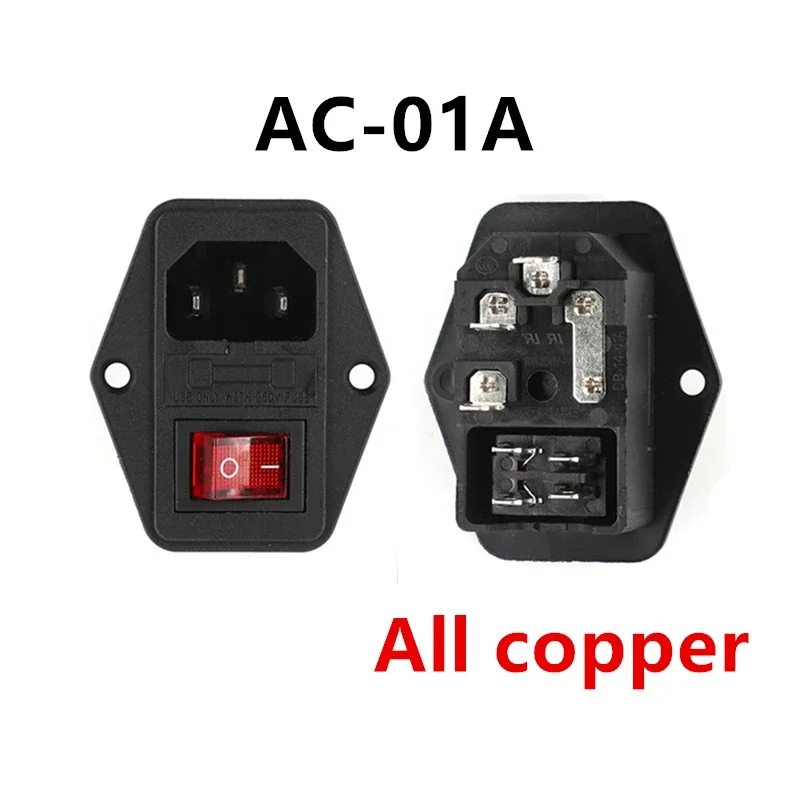 

Черный CE IEC320 C13 C14 Розетка панели питания переменного тока PDU ИБП Rewirable Wiring Plug Электрическая розетка для аккумулятора Док-станция 10А 250В