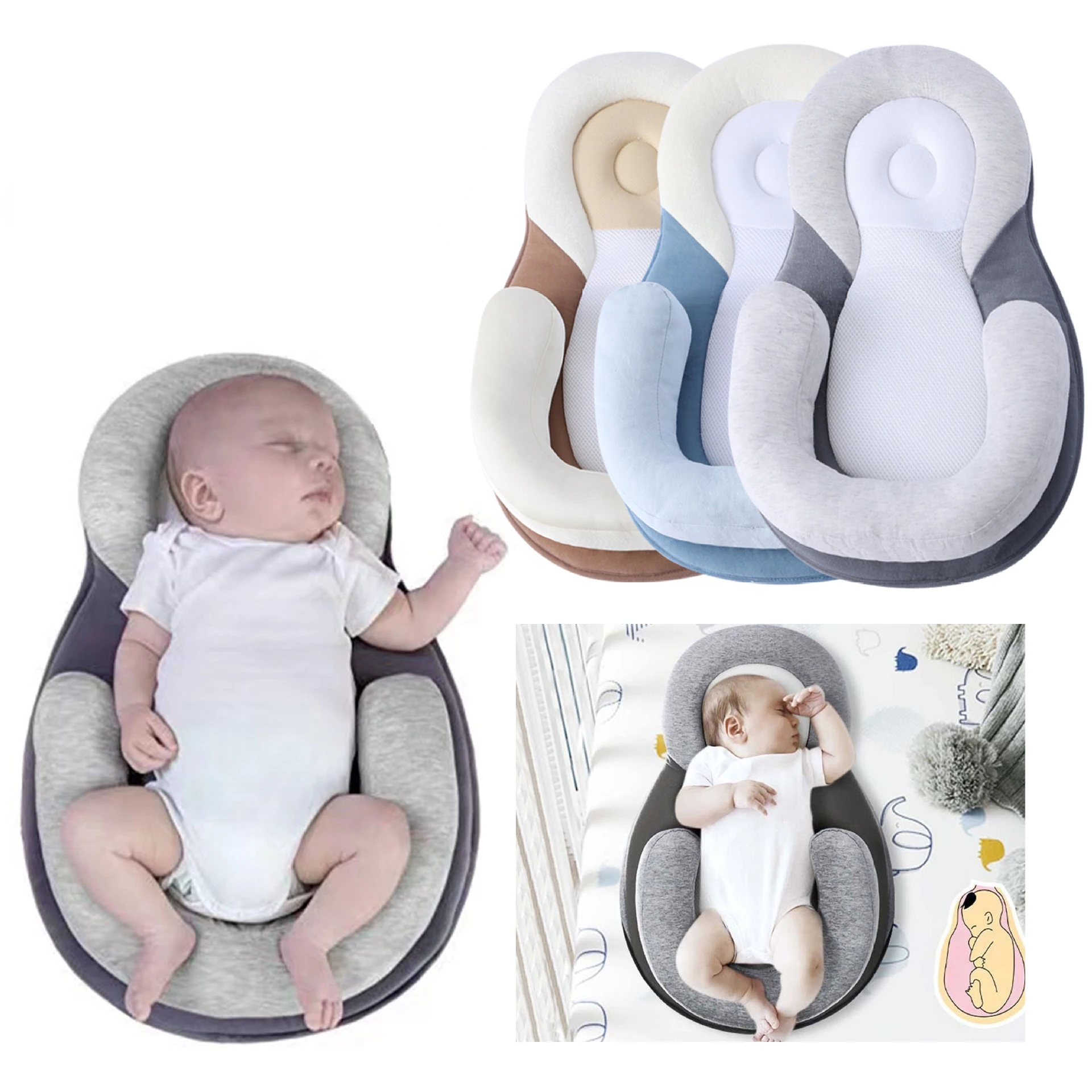 

Baby Correction Anti-eccentric Head Pillow Newborn Sleep Positioning Pad Anti Roll Anti Flat Pillows Infant Mattress For Babies