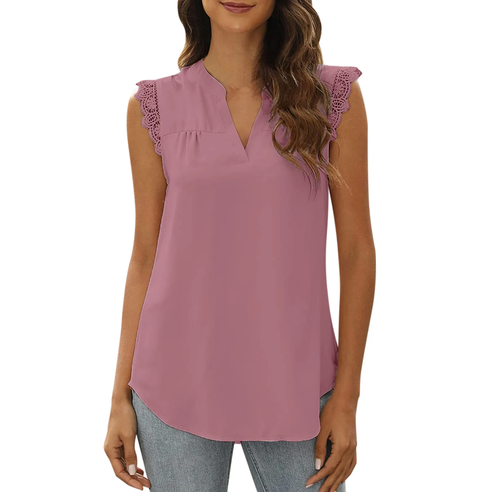 Новинка 2022 кружевные шифоновые майки женские элегантные однотонные жилеты без