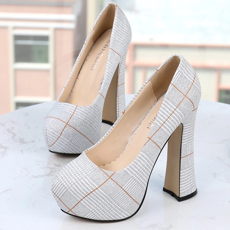 

Women High Heels Thick Heel Office Ladies Shoes Party Pump Sandals Large 35-45 Women Shoes Platform High Heels