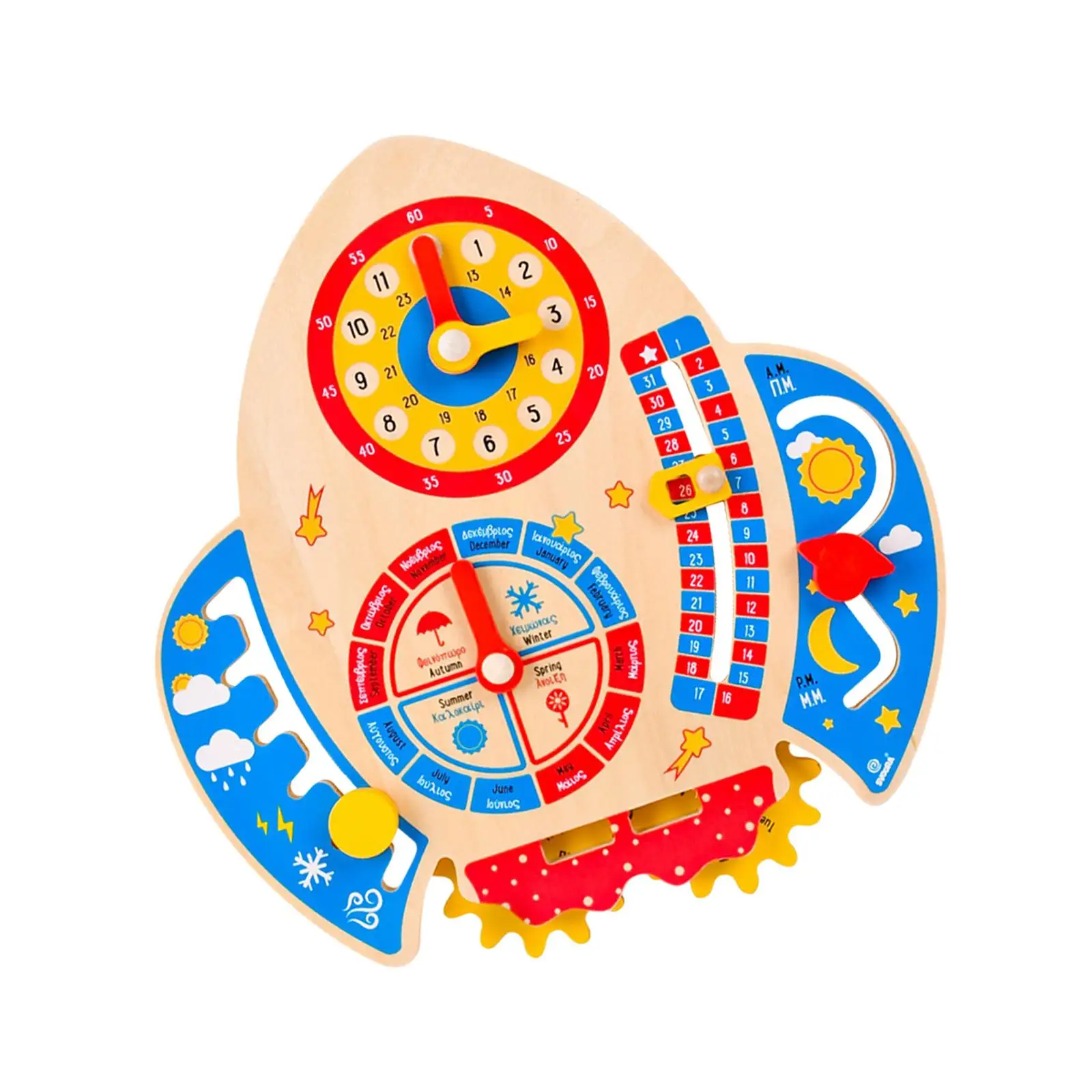 

Calendar Board Toys Preschool Learning Toy Teaching Time for Holiday Gifts