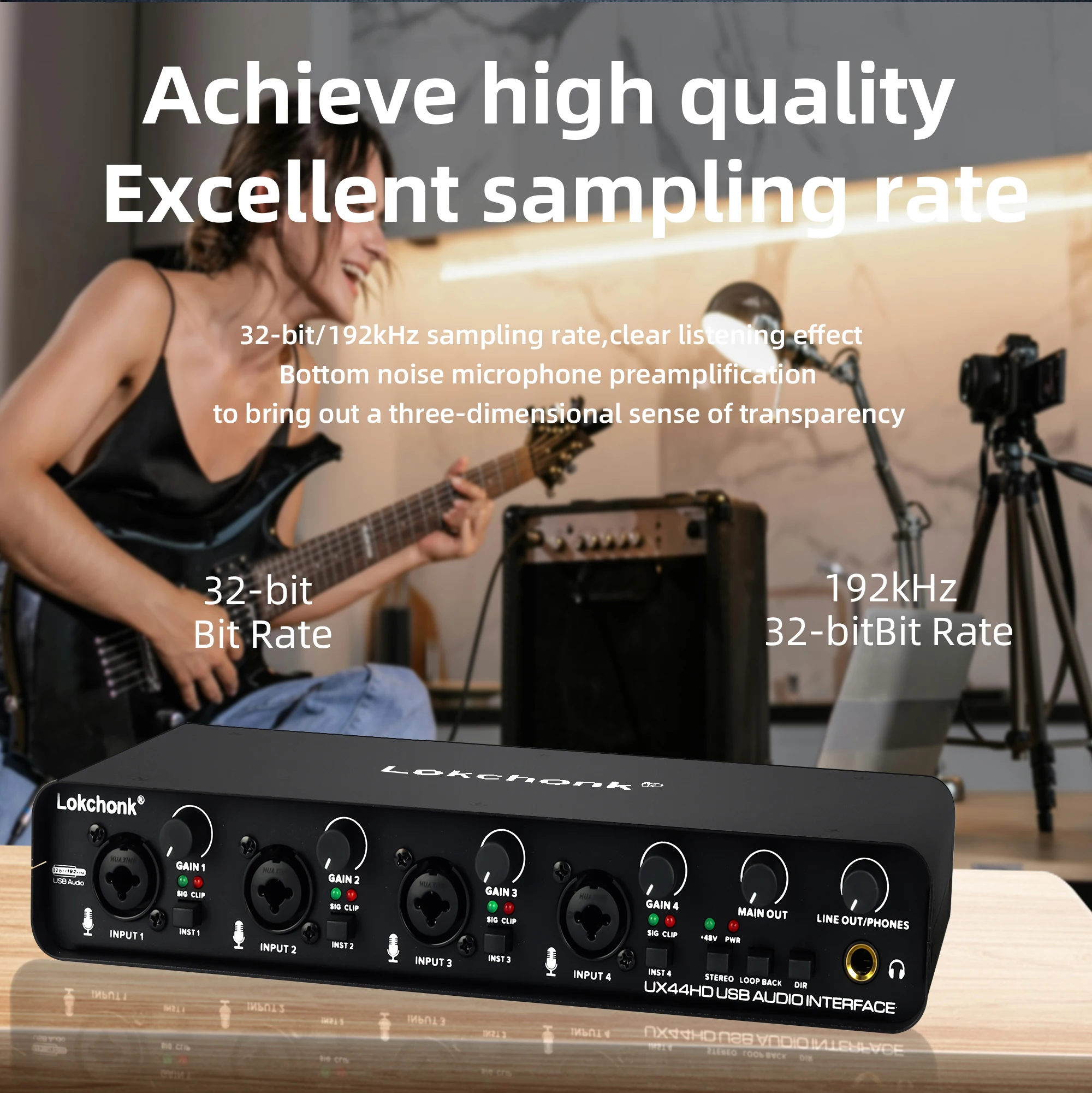 Микшер Ux44 С Аудиоинтерфейсом 4-канальный