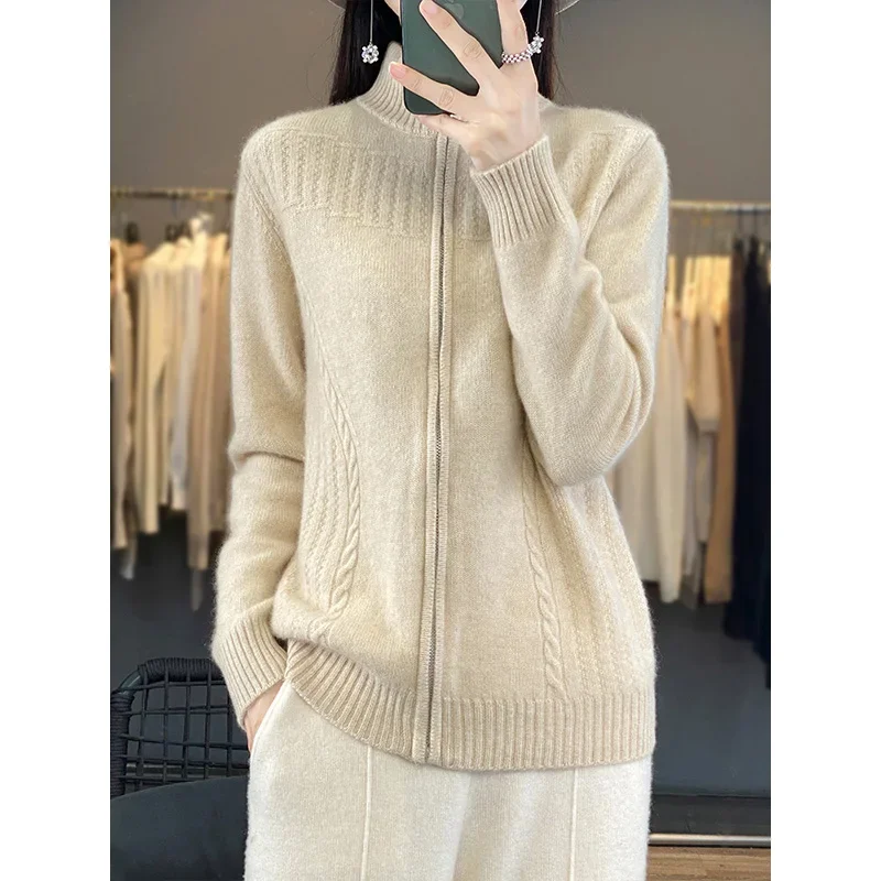 Женские свитера Smpevrg женский кардиган пальто с длинным рукавом и высоким