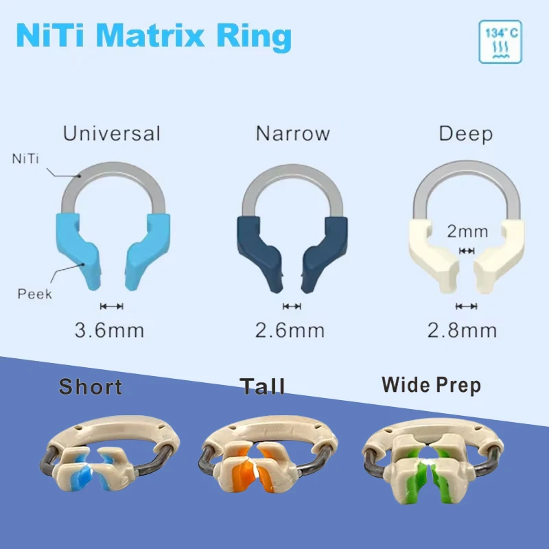 Фото Стоматологические матричные ленты Niti: пружинные, с фиксирующим кольцом, секционные, контурные. Инструменты для стоматологии. №3