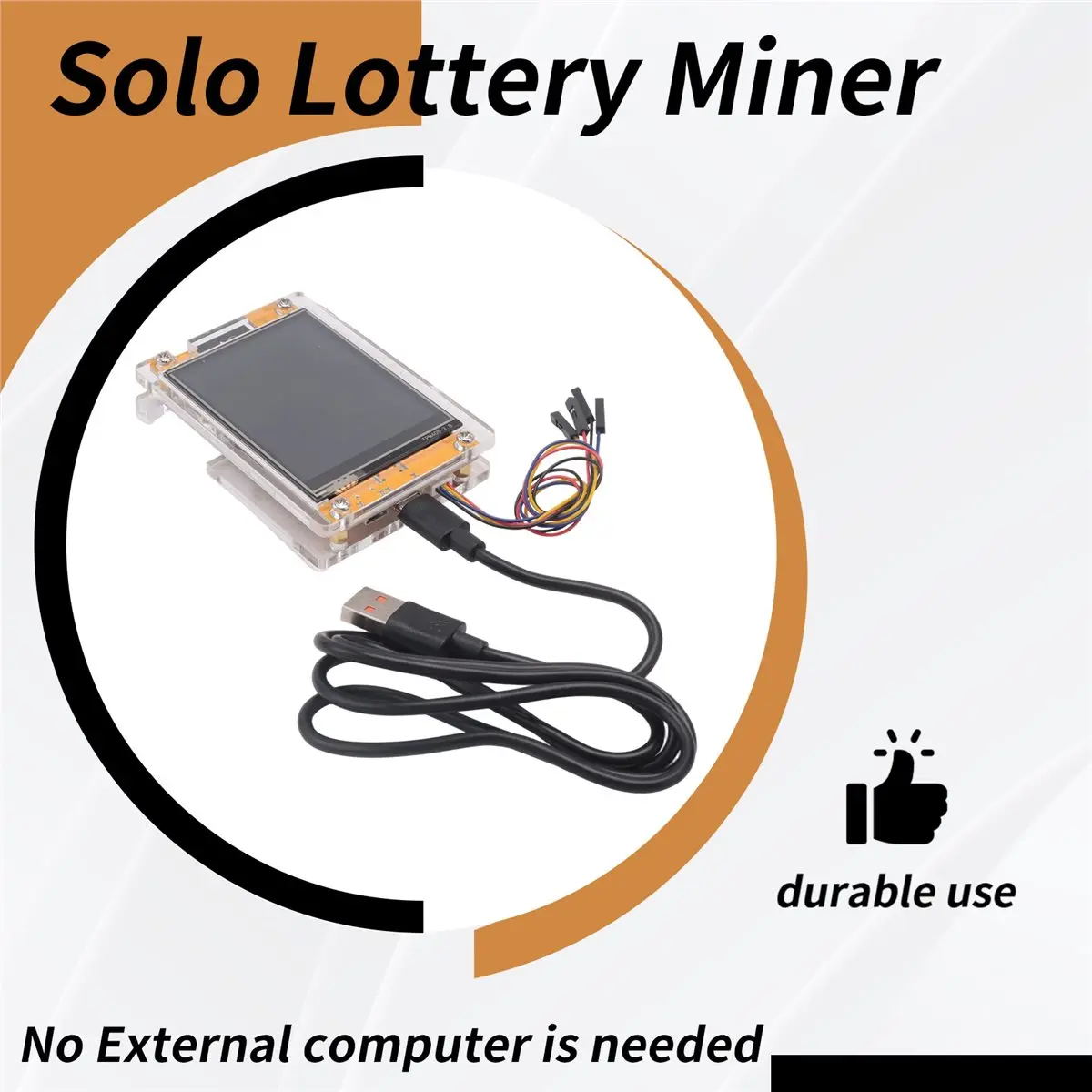 Фото [ГОРЯЧАЯ РАСПРОДАЖА] Bitcoin Solo Lottery V2 Хэшрейт 964KH/S 2.8-дюймовый дисплей Crypto 2432S028R №2