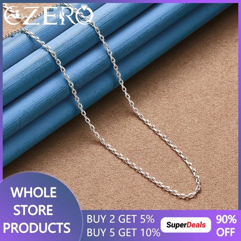 

925 Sterling Silver 18 Inch Fashion Simple Chain Necklace For Woman Man Wedding Engagement Party Accessories Fine Jewelry Gift