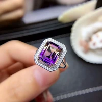 meibapj new arrival natural ametrine gemstone fashion ring for women real 925 sterling silver fine charm party jewelry