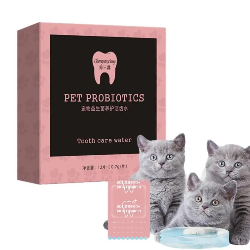 

Dog Breath Freshener Teeth Cleaner For Dogs 12Pcs Pet Breath Freshener Dog Teeth Water Additive Cat Dog Teeth Care Without