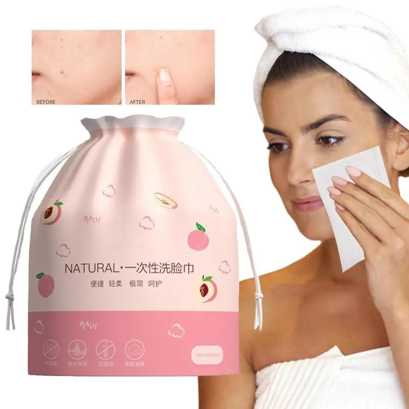 

Disposable Face Towel Soft Thick Cotton Tissue Makeup Remove Towels Wet And Dry Use Wipes Reusable Facial Cleansing Tissue