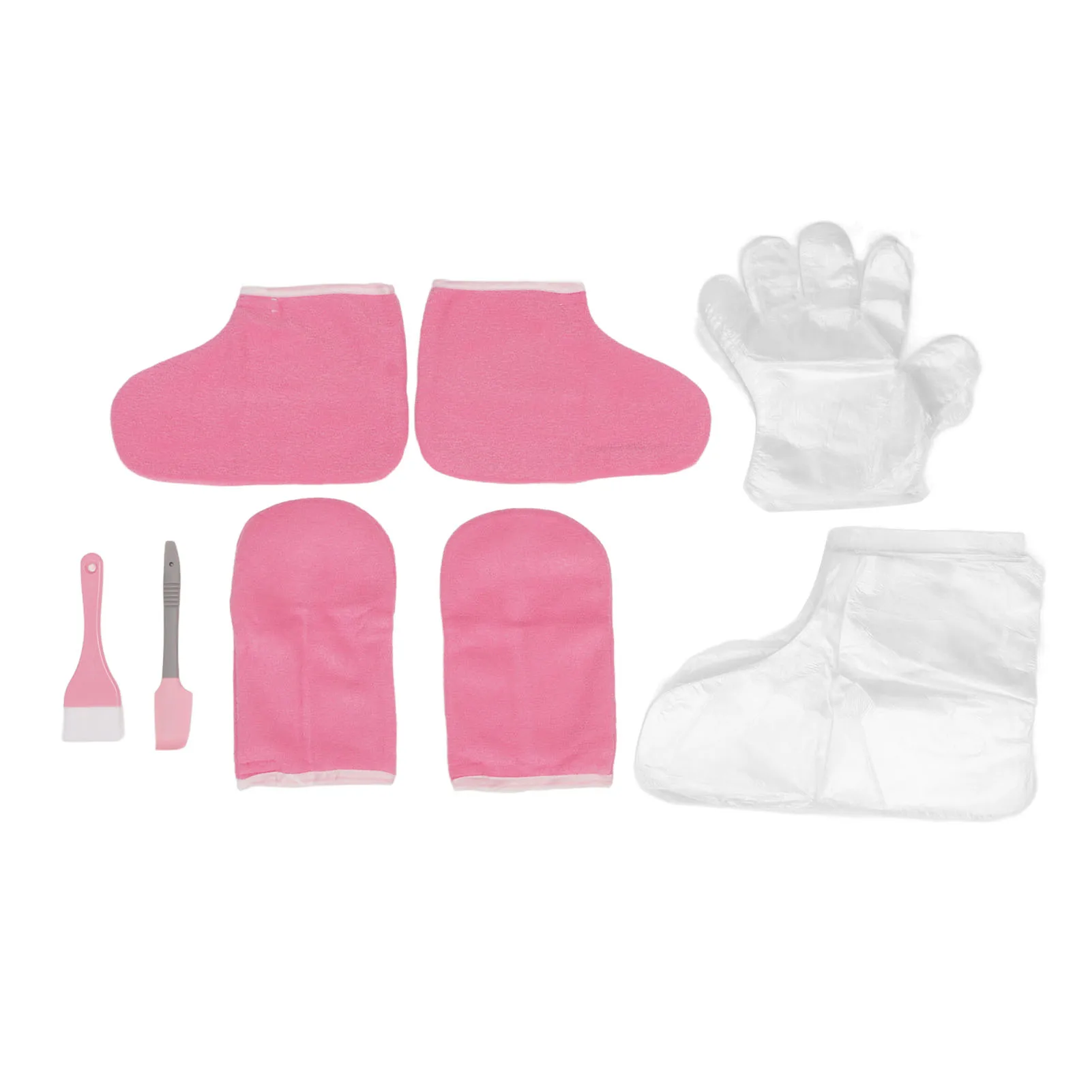 

Wax Hand Foot Liners Paraffin Pink Flannel Keep Warm Wax Mitts Foot Set