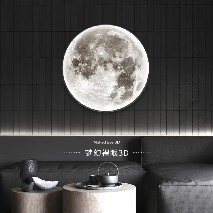 

Moon wall lamp modern light luxury wall lamp art living room background wall decoration lamp new minimalist bedroom bedside lamp