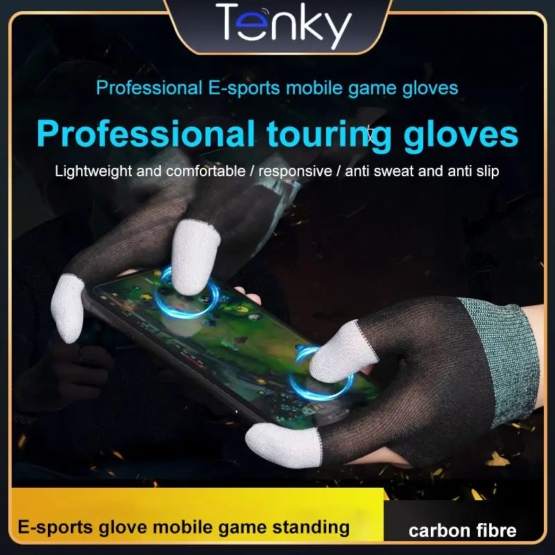 

Gaming Finger Touch Screen Fingertips Gloves Cover Lightweight 2pcs Hand Cover Non-scratch Breathable Finger Sleeves For Gamer