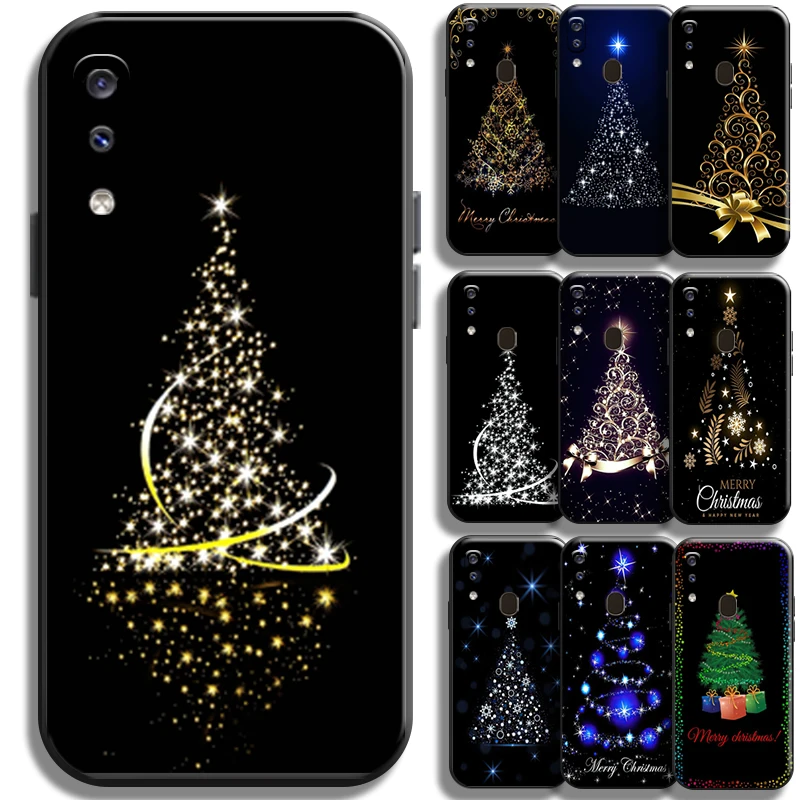 

Merry Christmas Tree Deer For Samsung Galaxy A20 A20S Phone Case Soft Liquid Silicon Back Cover TPU Funda Shell Carcasa