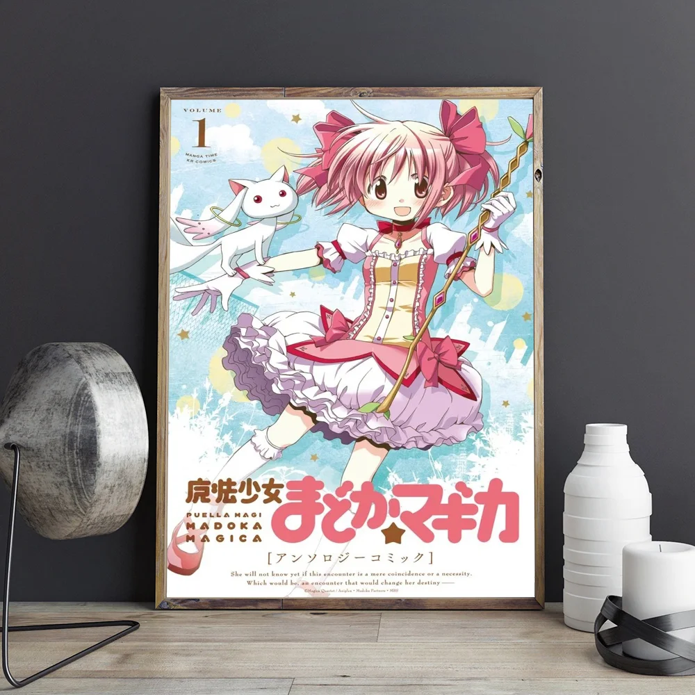 Puella Magi Madoka Magica водостойкая бумажная наклейка хорошего качества принты постеры