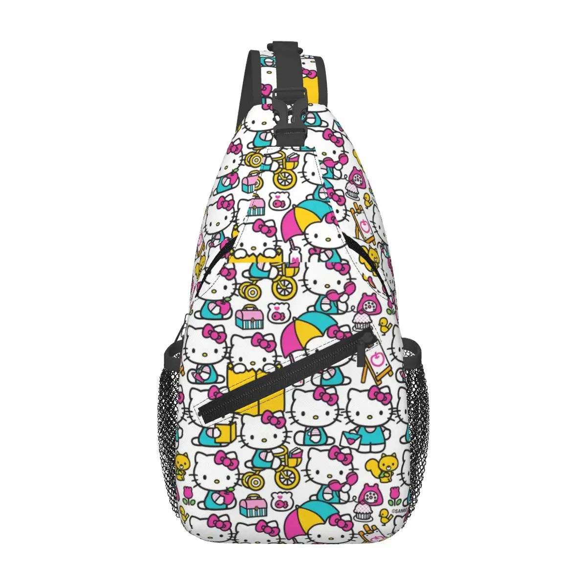 Пользовательский рюкзак через плечо с героями мультфильмов Hello Kitty для езды на