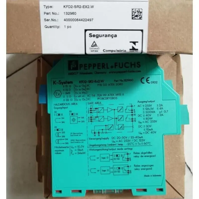

1PC Brand New PEPPERL+FUCHS Safety Barrier KFD2-SR2-EX2.W