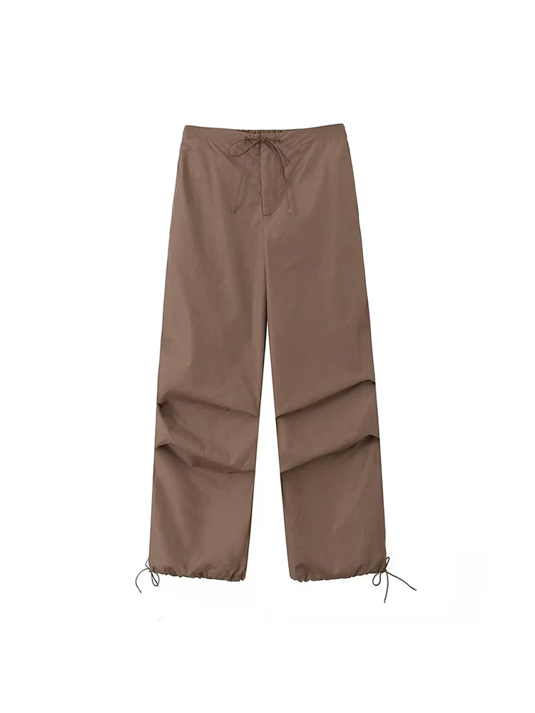 Женские модные брюки-карго с парашютом винтажные спортивные брюки высокой