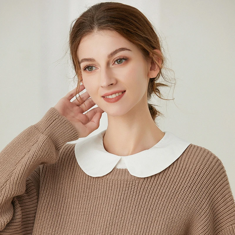 

Women Retro Sweater Shirt Fake Collar Blouse Vintage Detachable Collar Lace False Tie Lapel Blouse Top Clothes Accessories