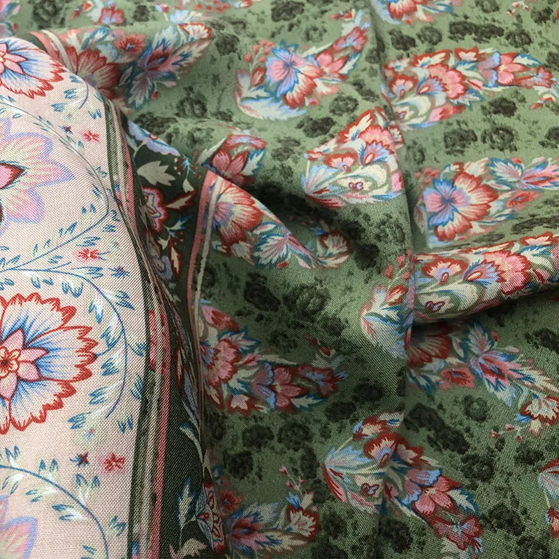 Ткань из вискозы мягкая с цифровой печатью для платья летняя 1 м X 45 - купить по