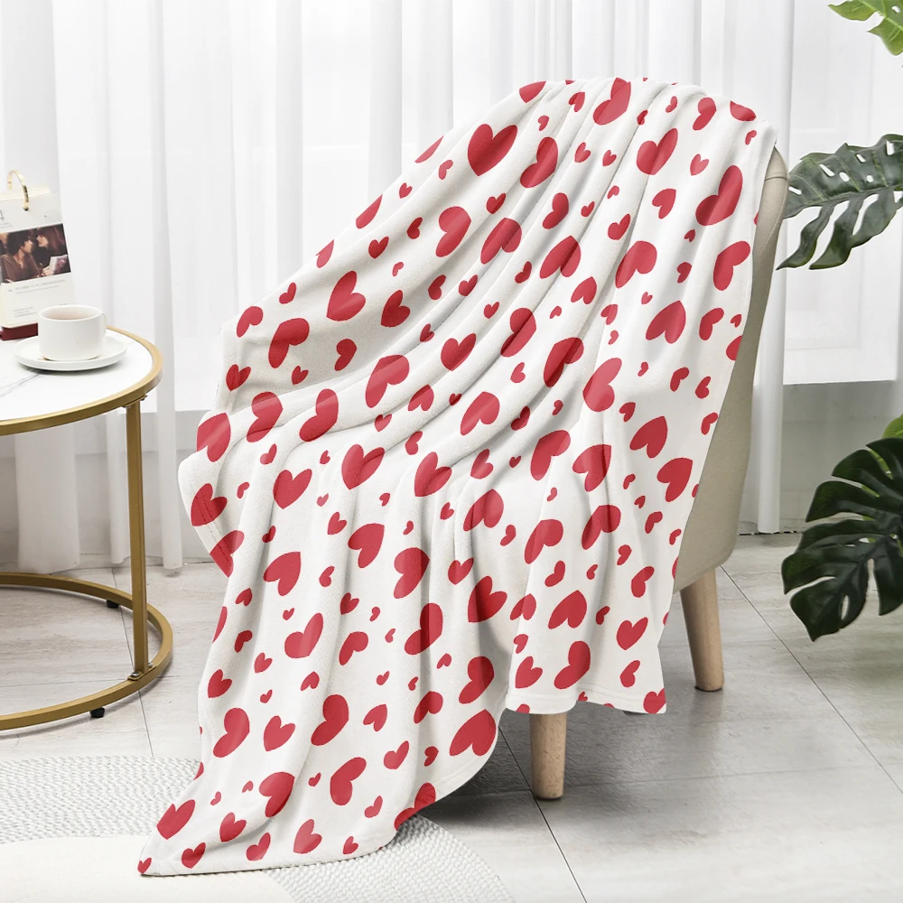 Одеяло на заказ диван для кровати с мягким одеялом в форме сердца и теплым