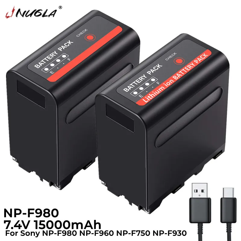 

15000mAh NP-F980 F960 F970 NPF980 Canon batterie mit USB-lade ausgang für Sony CCD-TRV35 TRV940 CCD-RV100 DCR-TR7Series