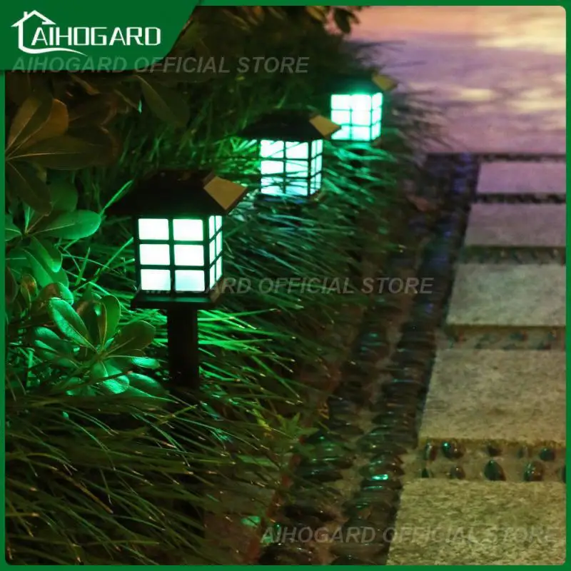 

Напольная мини-лампа, Ip65, уличные фонари для дорожек, непромокаемое садовое украшение, наружная лампа для сада, светодиодная лампа с солнечной батареей, 8,6x38,5 см, АБС