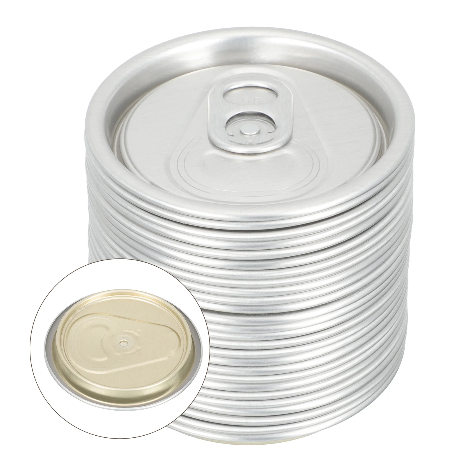 

50 Pcs Easy Open Lid Sodas Drinks Beer Saver Can Lids Mason Jar Beer Can Lids Aluminum Soda Can Lids Beverage Can Covers