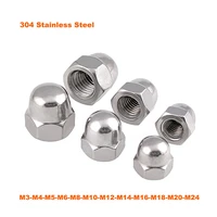 acorn cap nuts 304 stainless steel m3 m4 m5 m6 m8 m10 m12 m14 m16 m18 m20 m24 dome head nut decorative cap blind nuts covers nut