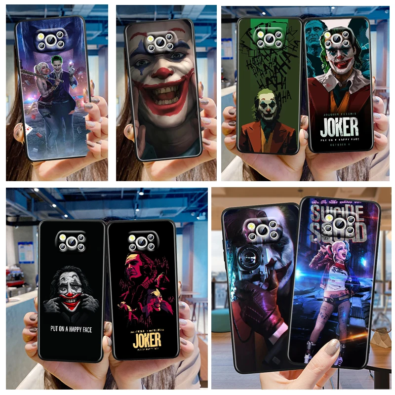 

Luxury Joker Harleen Quinzel Phone Case For Xiaomi Mi Poco X5 X4 X3 NFC F4 F3 GT M5 M5s M4 M3 Pro C50 C40 5G Black Soft Cover