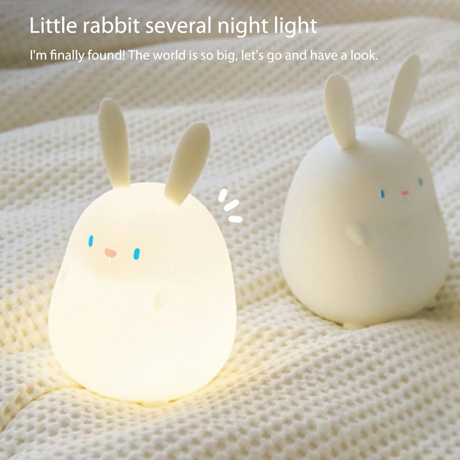 

LED Night Light Silicone Rabbit Touch Sensor Lamp Cute Animal Light Bedroom Decor Gift for Kid Baby Child Table Lamp Home Decor