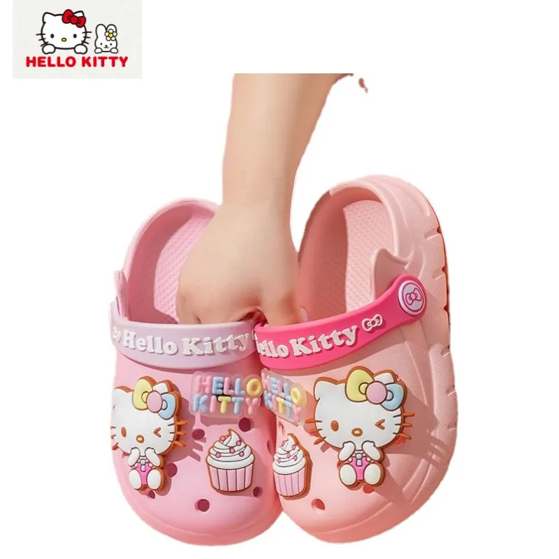 

Sanrio series Hello Kitty cartoon children's non-slip slippers non-slip outdoor sports cartoon sandals and slippers wholesale